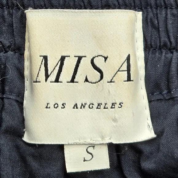MISA Los Angeles Gia Off The Shoulder Tassel Mini Dress Navy Blue - Picture 6 of 14